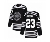 Men's Chicago Blackhawks #23 Michael Jordan Authentic Black Alternate Hockey Jersey