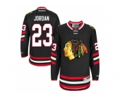 Men's Chicago Blackhawks #23 Michael Jordan Black 2014 Stadium Series Jersey