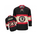 Men's Chicago Blackhawks #23 Michael Jordan Black New Third Jersey