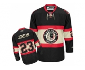 Men's Chicago Blackhawks #23 Michael Jordan Black New Third Jersey