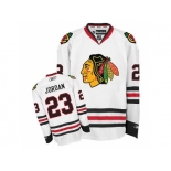 Men's Chicago Blackhawks #23 Michael Jordan White Away Jersey