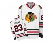 Men's Chicago Blackhawks #23 Michael Jordan White Away Jersey