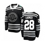 Men's Chicago Blackhawks #28 Steve Larmer Black 2019 Winter Classic Fanatics Branded Breakaway NHL Jersey