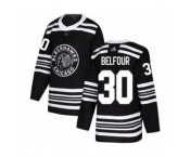 Men's Chicago Blackhawks #30 ED Belfour Authentic Black Alternate Hockey Jersey