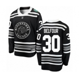 Men's Chicago Blackhawks #30 ED Belfour Black 2019 Winter Classic Fanatics Branded Breakaway NHL Jersey