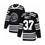 Men's Chicago Blackhawks #37 Graham Knott Authentic Black Alternate Hockey Jersey