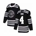 Men's Chicago Blackhawks #4 Bobby Orr Authentic Black Alternate Hockey Jersey