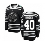 Men's Chicago Blackhawks #40 John Hayden Black 2019 Winter Classic Fanatics Branded Breakaway NHL Jersey