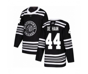 Men's Chicago Blackhawks #44 Calvin De Haan Authentic Black Alternate Hockey Jersey