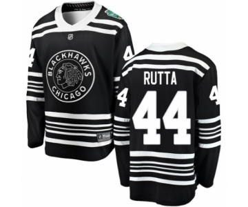 Men's Chicago Blackhawks #44 Jan Rutta Black 2019 Winter Classic Fanatics Branded Breakaway NHL Jersey