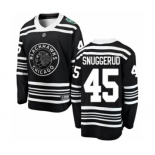 Men's Chicago Blackhawks #45 Luc Snuggerud Black 2019 Winter Classic Fanatics Branded Breakaway NHL Jersey