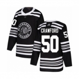 Men's Chicago Blackhawks #50 Corey Crawford Authentic Black Alternate Hockey Jersey