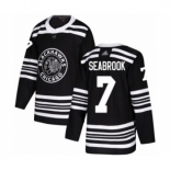 Men's Chicago Blackhawks #7 Brent Seabrook Authentic Black Alternate Hockey Jersey