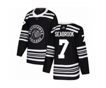 Men's Chicago Blackhawks #7 Brent Seabrook Authentic Black Alternate Hockey Jersey