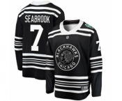 Men's Chicago Blackhawks #7 Brent Seabrook Black 2019 Winter Classic Fanatics Branded Breakaway NHL Jersey