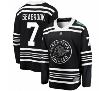 Men's Chicago Blackhawks #7 Brent Seabrook Black 2019 Winter Classic Fanatics Branded Breakaway NHL Jersey