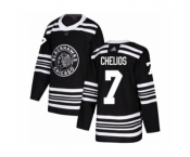 Men's Chicago Blackhawks #7 Chris Chelios Authentic Black Alternate Hockey Jersey