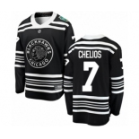 Men's Chicago Blackhawks #7 Chris Chelios Black 2019 Winter Classic Fanatics Branded Breakaway NHL Jersey