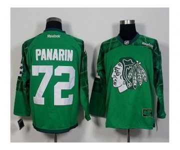 Men's Chicago Blackhawks #72 Artemi Panarin Green St. Patrick's Day New Stitched NHL Jersey