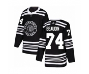 Men's Chicago Blackhawks #74 Nicolas Beaudin Authentic Black Alternate Hockey Jersey