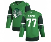 Men's Chicago Blackhawks #77 Kirby Dach 2020 St. Patrick's Day Stitched Hockey Jersey Green