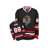 Men's Chicago Blackhawks #88 Patrick Kane Reebok Premier Black Skull Ice Hockey Jersey