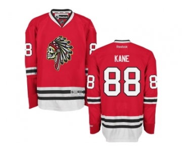 Men's Chicago Blackhawks #88 Patrick Kane Reebok Premier Red Skull Ice Hockey Jersey