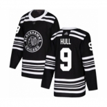 Men's Chicago Blackhawks #9 Bobby Hull Authentic Black Alternate Hockey Jersey