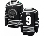 Men's Chicago Blackhawks #9 Bobby Hull Black 2019 Winter Classic Fanatics Branded Breakaway NHL Jersey