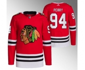 Men's Chicago Blackhawks #94 Corey Perry Red Stitched Hockey Jersey