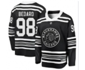 Men's Chicago Blackhawks #98 Connor Bedard Adidas Authentic 2019 Winter Classic Black Jersey