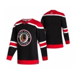 Men's Chicago Blackhawks Blank Black 2020-21 Reverse Retro Alternate Hockey Jersey