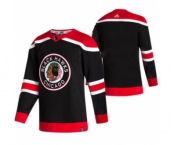 Men's Chicago Blackhawks Blank Black 2020-21 Reverse Retro Alternate Hockey Jersey