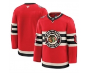 Men's Chicago Blackhawks Blank Red 2024-25 Winter Classic Stitched Hockey Jersey