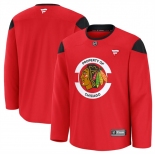 Men's Chicago Blackhawks Red 2024-25 Team Practice Stitched Hockey Jersey