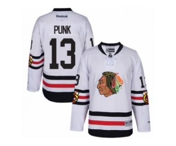 Men's Reebok Chicago Blackhawks #13 CM Punk Authentic White 2017 Winter Classic NHL Jersey