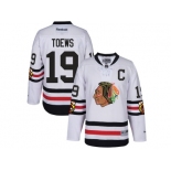 Men's Reebok Chicago Blackhawks #19 Jonathan Toews 2017 Winter Classic White Stitched NHL Jersey