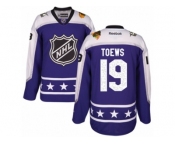 Men's Reebok Chicago Blackhawks #19 Jonathan Toews Authentic Purple Central Division 2017 All-Star NHL Jersey