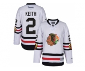 Men's Reebok Chicago Blackhawks #2 Duncan Keith 2017 Winter Classic White Stitched NHL Jersey