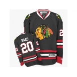 Men's Reebok Chicago Blackhawks #20 Brandon Saad Premier Black Third NHL Jersey