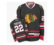 Men's Reebok Chicago Blackhawks #22 Jordin Tootoo Authentic Black Third NHL Jersey