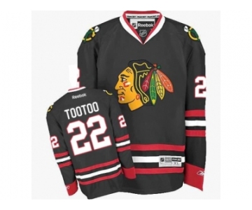 Men's Reebok Chicago Blackhawks #22 Jordin Tootoo Authentic Black Third NHL Jersey