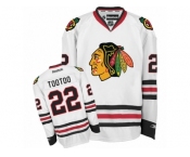 Men's Reebok Chicago Blackhawks #22 Jordin Tootoo Authentic White Away NHL Jersey