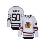 Men's Reebok Chicago Blackhawks #50 Corey Crawford 2017 Winter Classic White Stitched NHL Jersey