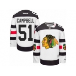 Men's Reebok Chicago Blackhawks #51 Brian Campbell Authentic White 2016 Stadium Series NHL Jersey