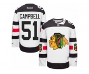 Men's Reebok Chicago Blackhawks #51 Brian Campbell Authentic White 2016 Stadium Series NHL Jersey