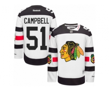 Men's Reebok Chicago Blackhawks #51 Brian Campbell Authentic White 2016 Stadium Series NHL Jersey