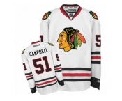 Men's Reebok Chicago Blackhawks #51 Brian Campbell Authentic White Away NHL Jersey