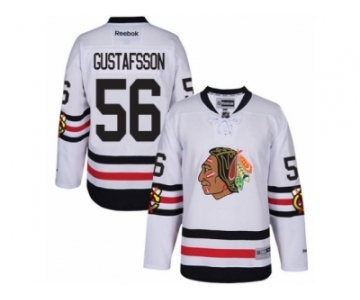 Men's Reebok Chicago Blackhawks #56 Erik Gustafsson Authentic White 2017 Winter Classic NHL Jersey