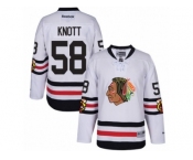 Men's Reebok Chicago Blackhawks #58 Graham Knott Authentic White 2017 Winter Classic NHL Jersey